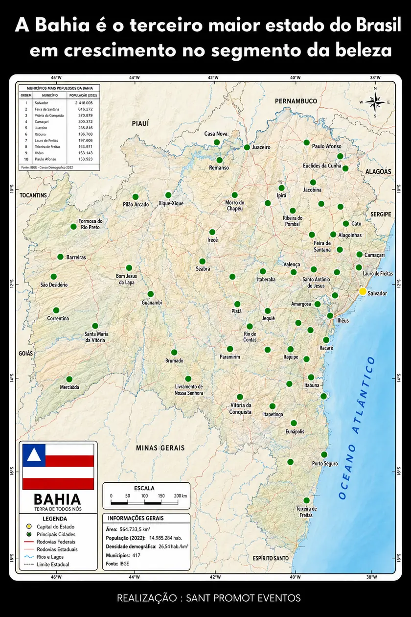 Mapa da Bahia