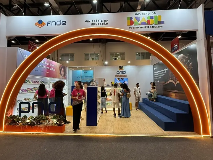 Stand FNDE / Governo do Brasil — montagem Montec