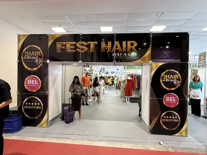 Entrada Fest Hair Brasil — montagem Montec