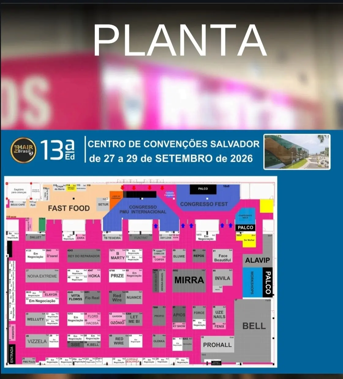Planta da Fest Hair Brasil